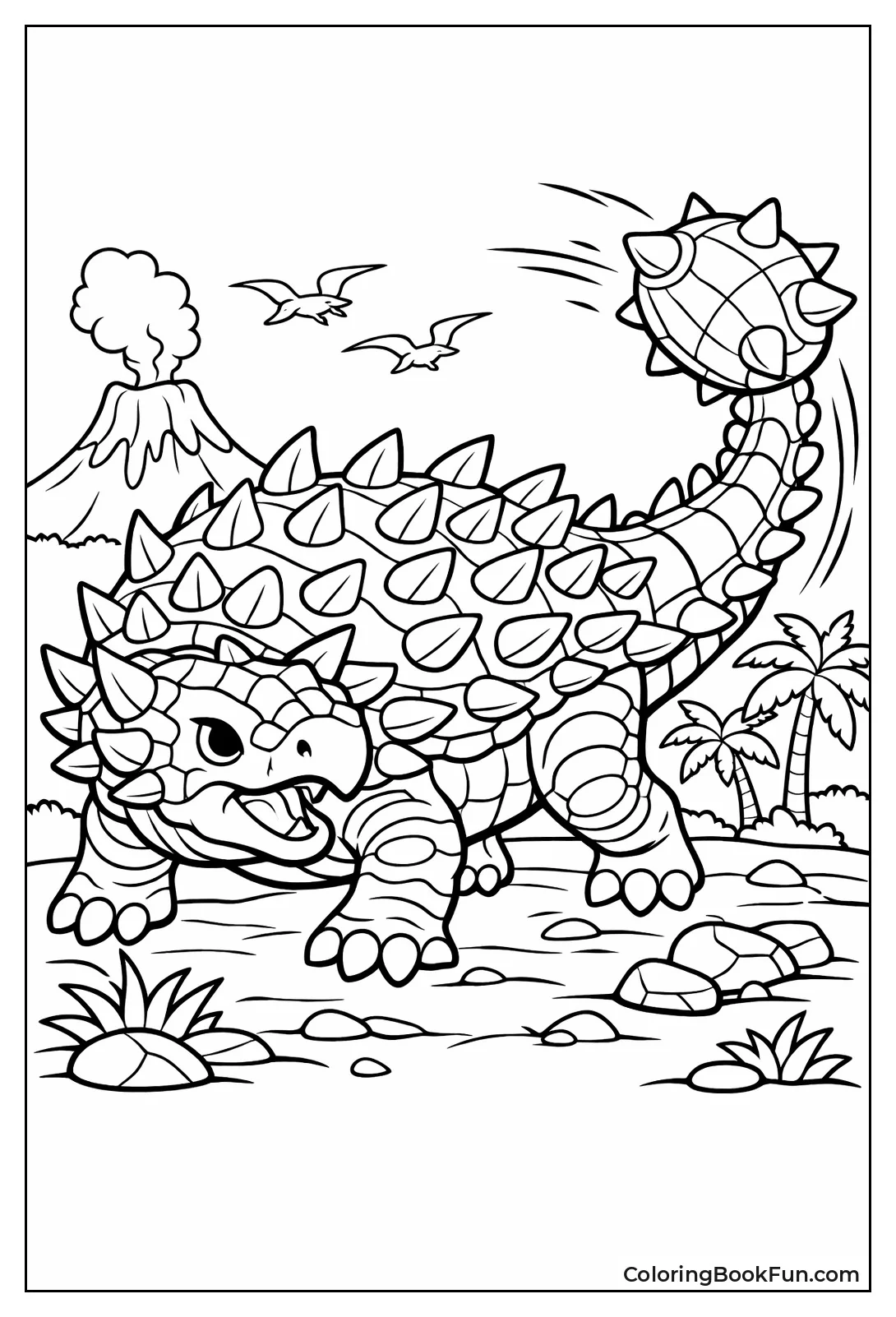 Ankylosaurus Swings Club Tail