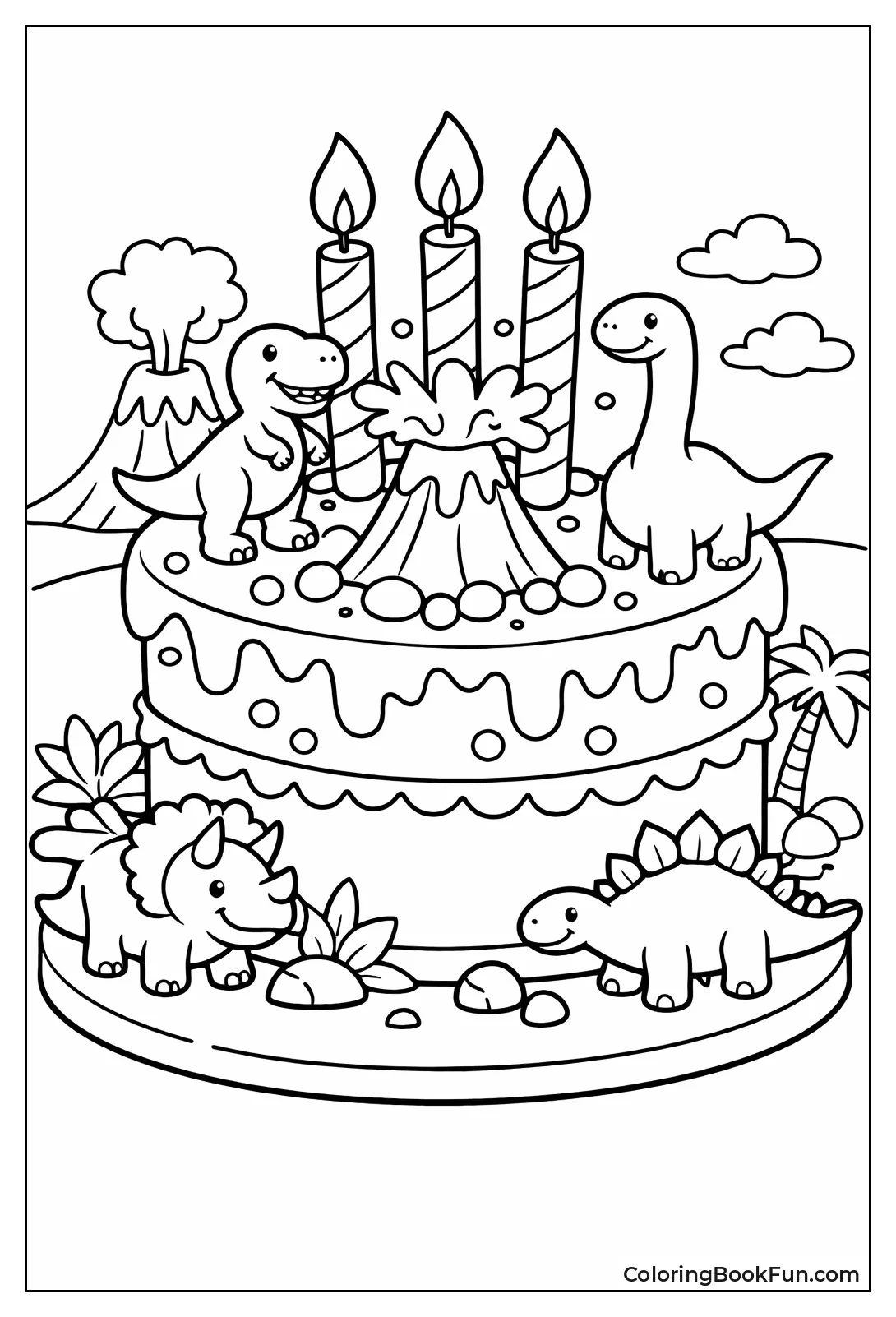 Dinosaur Birthday Cake
