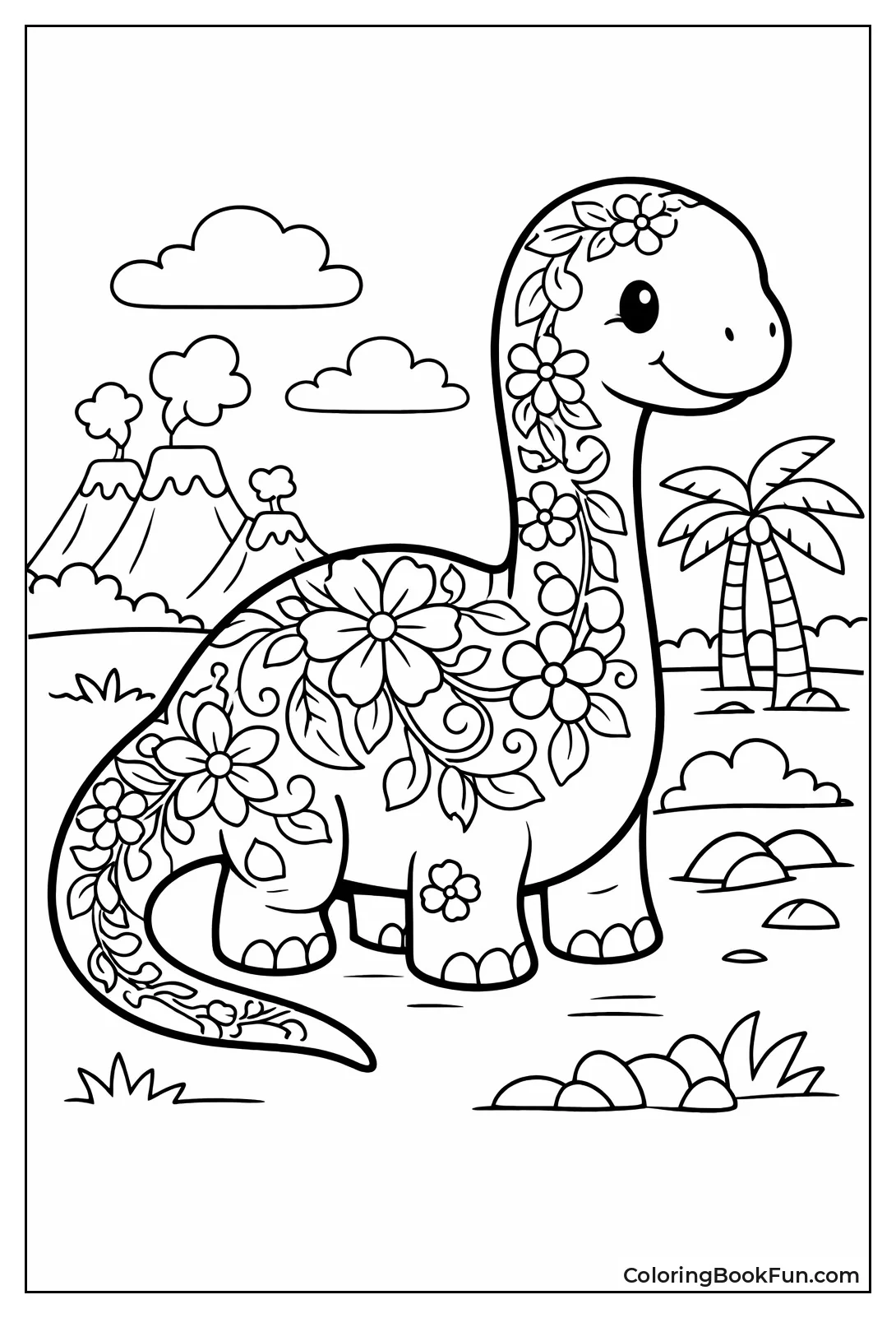 Floral Herbivore with Vines