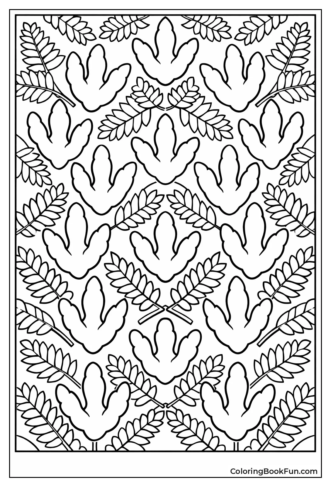 Dino Footprints Form Patterns