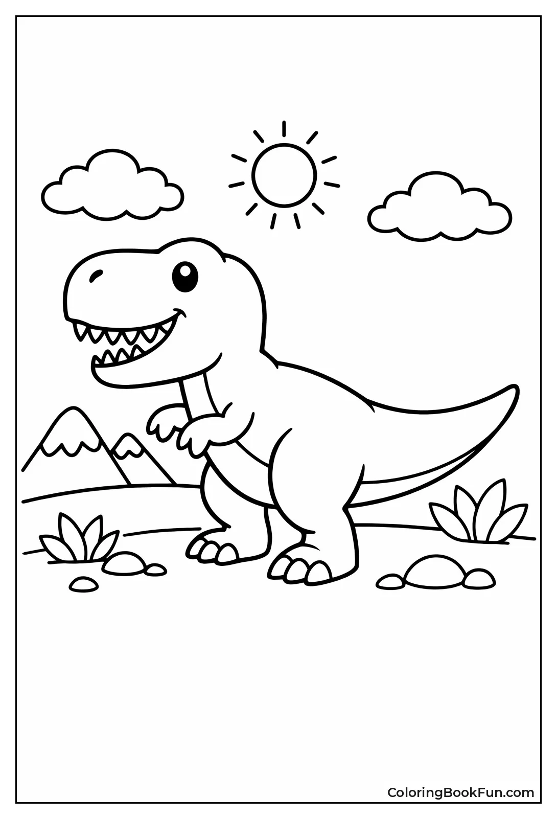 Simple T-Rex Stands Tall