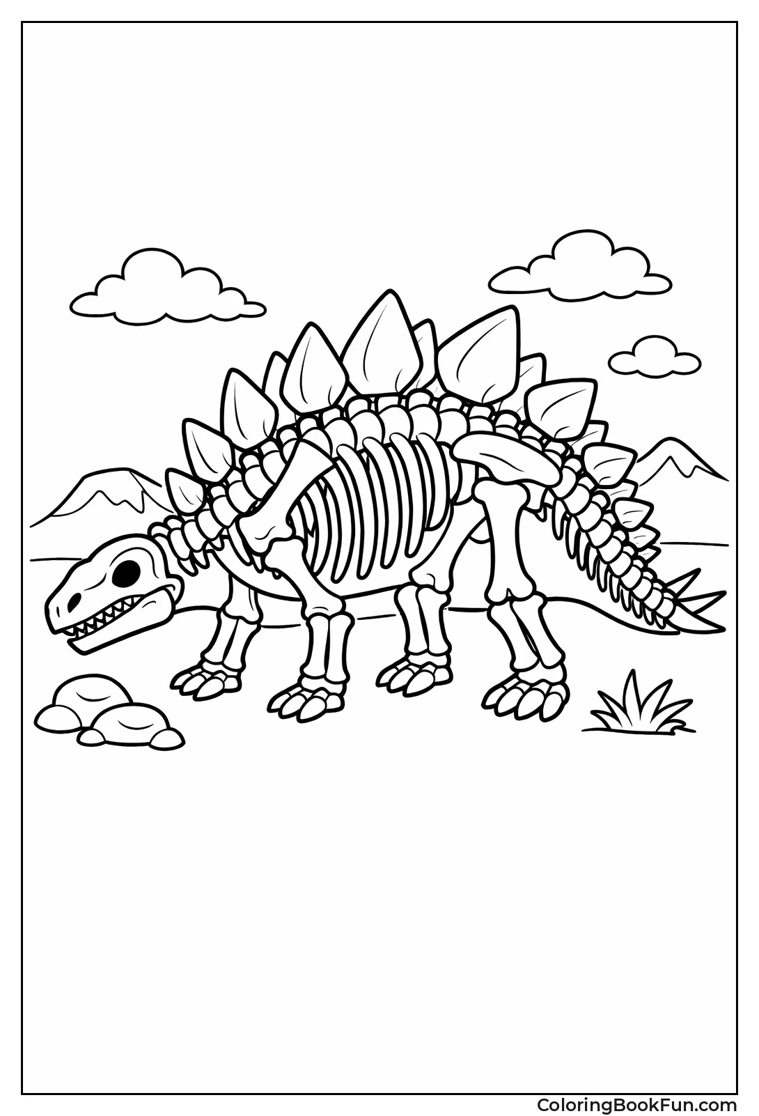 Dinosaur Skeleton Standing Tall