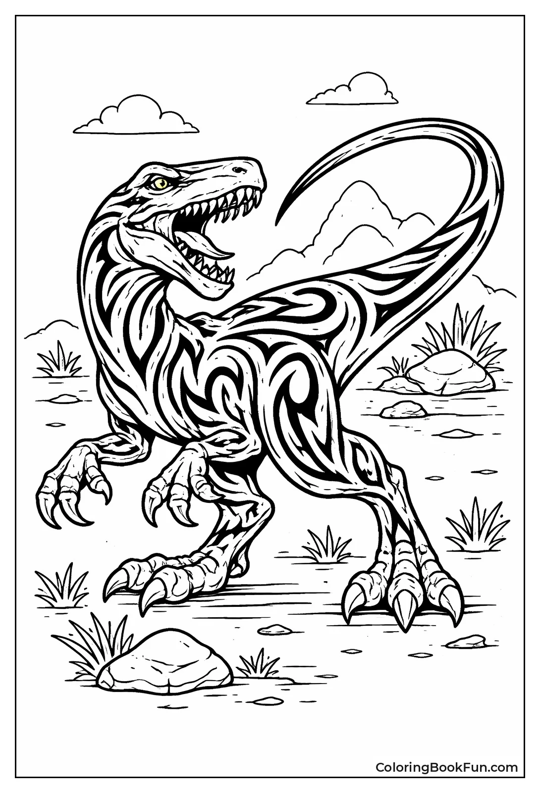 Tribal Tattoo Velociraptor