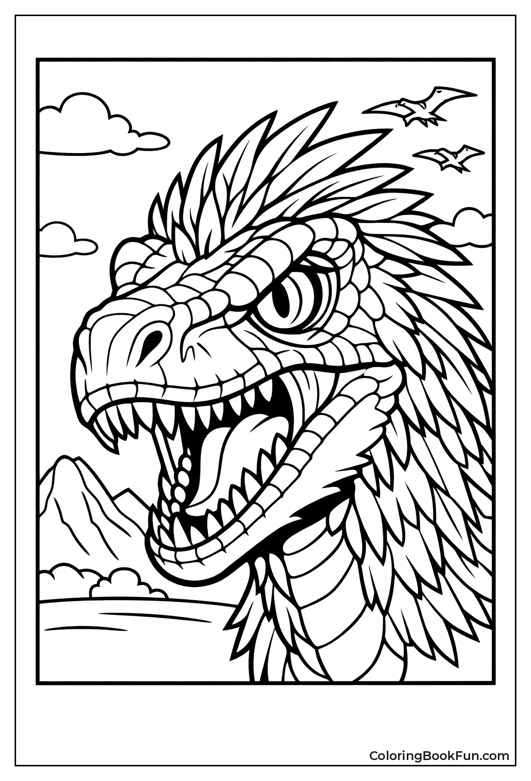 Fierce Velociraptor Face Closeup