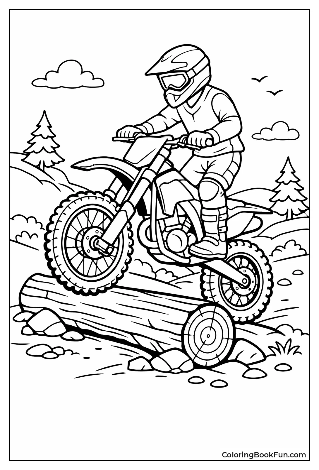 Balancing Over Trail Log