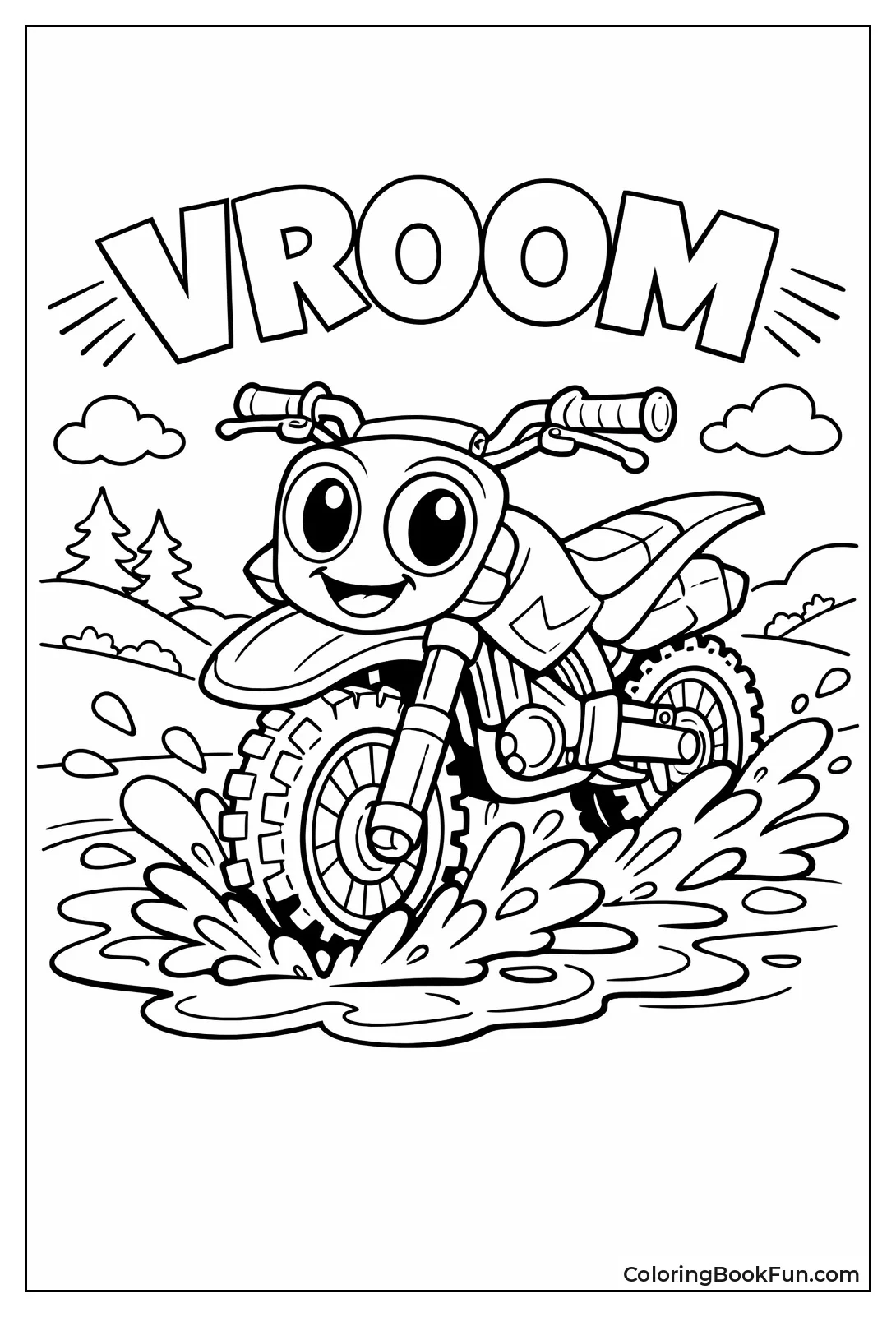 Cartoon Bike Mud Fun