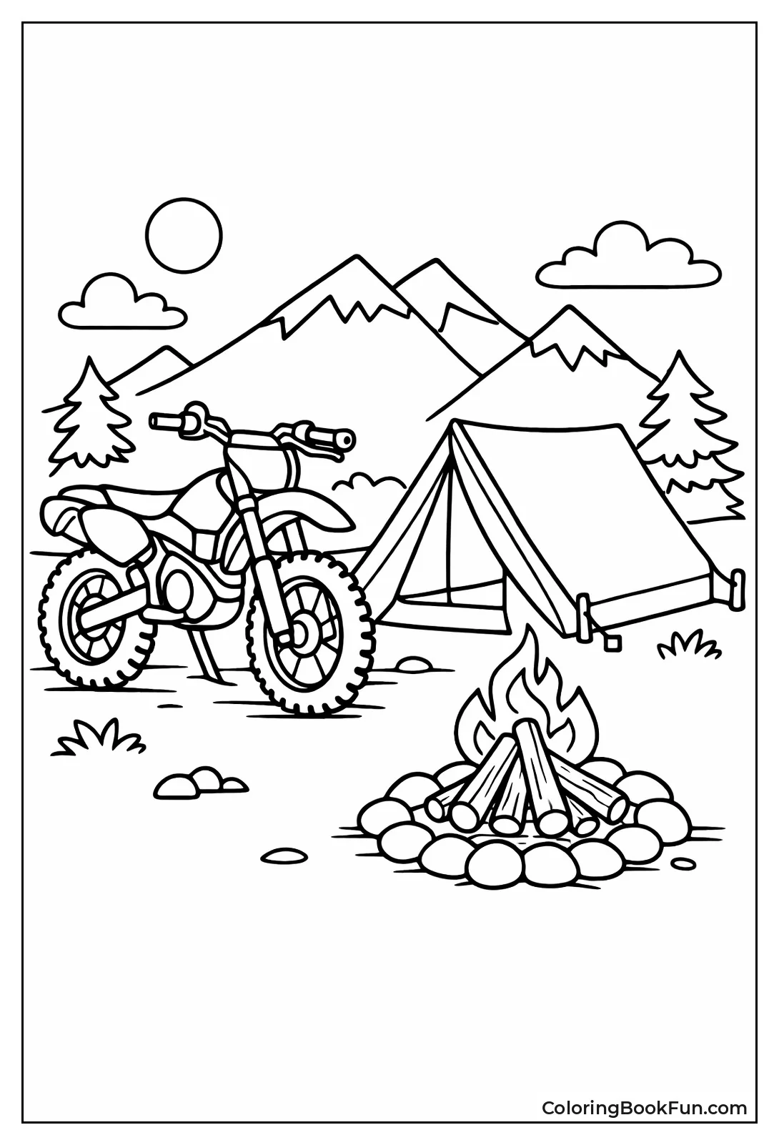 Camping with Enduro Bike
