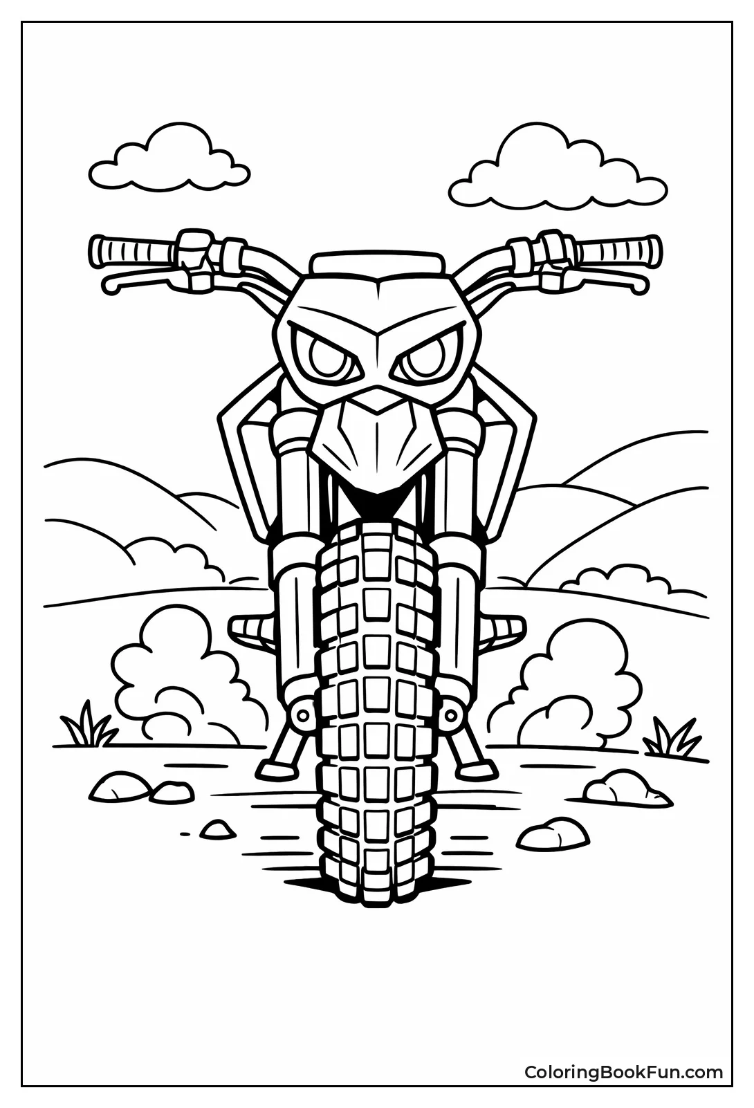 Front View Dirt Bike