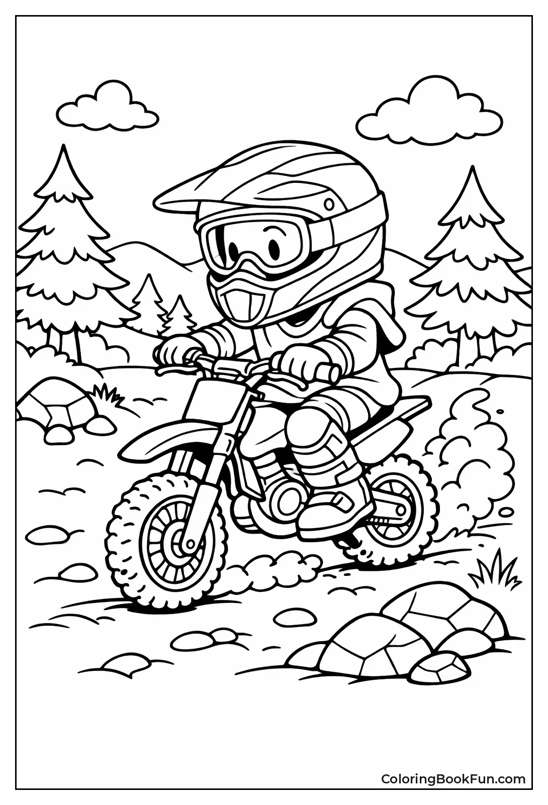 Kid Riding Trail Bike