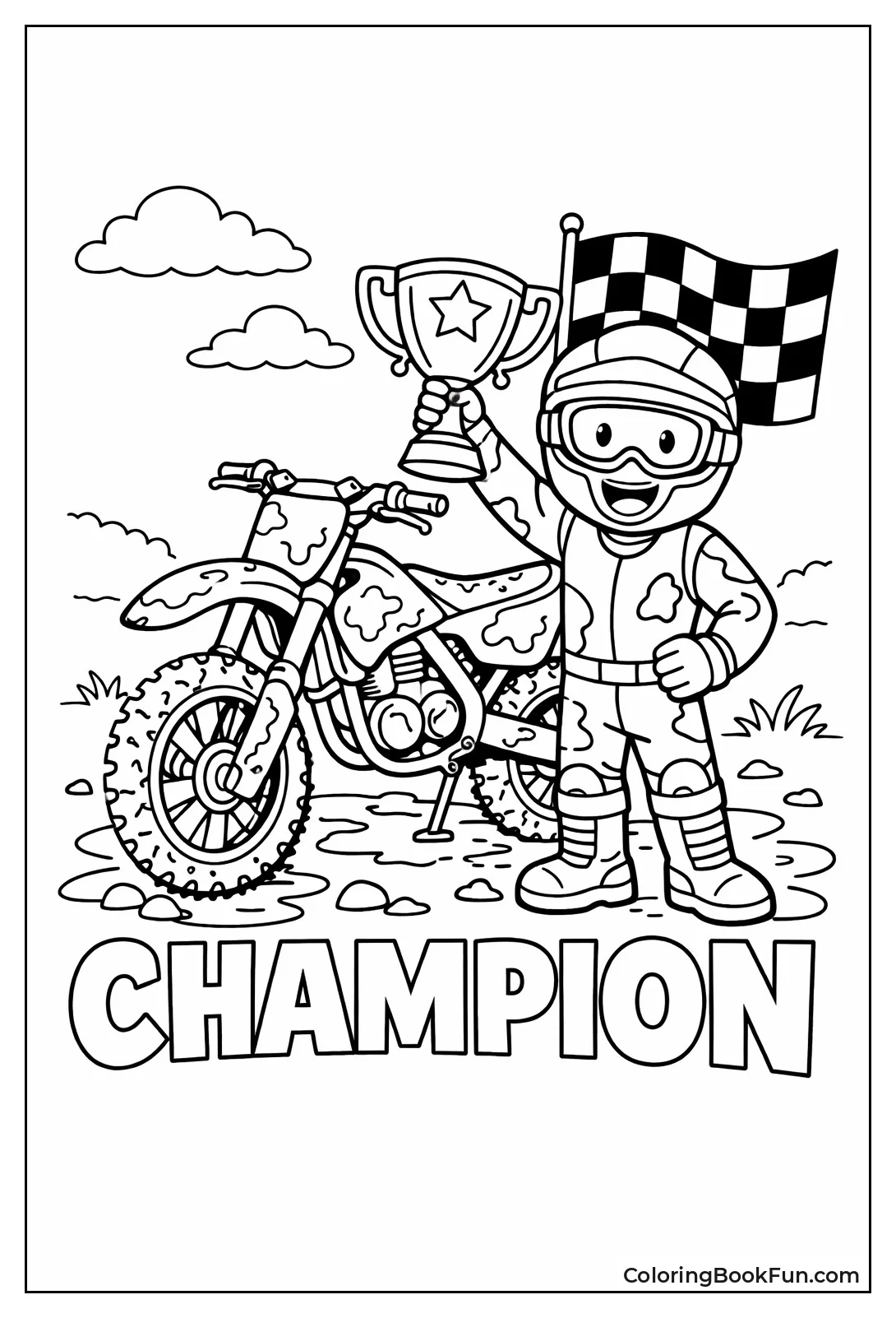 Winner Holding Big Trophy