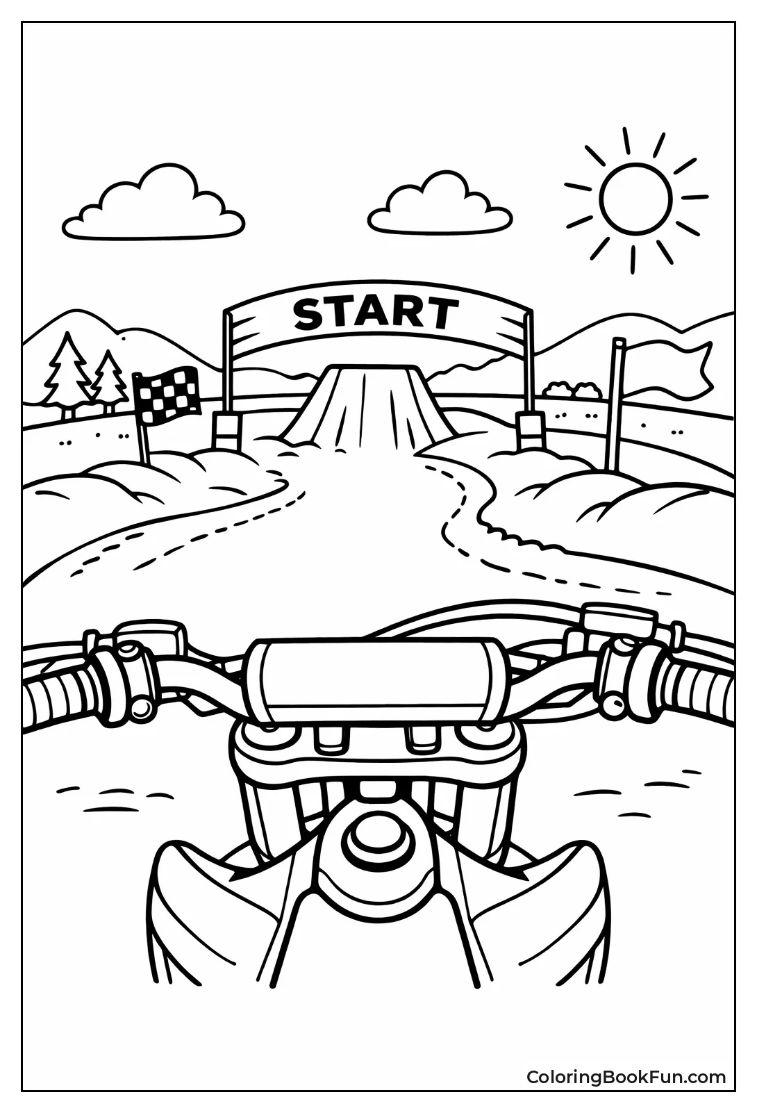 Handlebar Race Track View