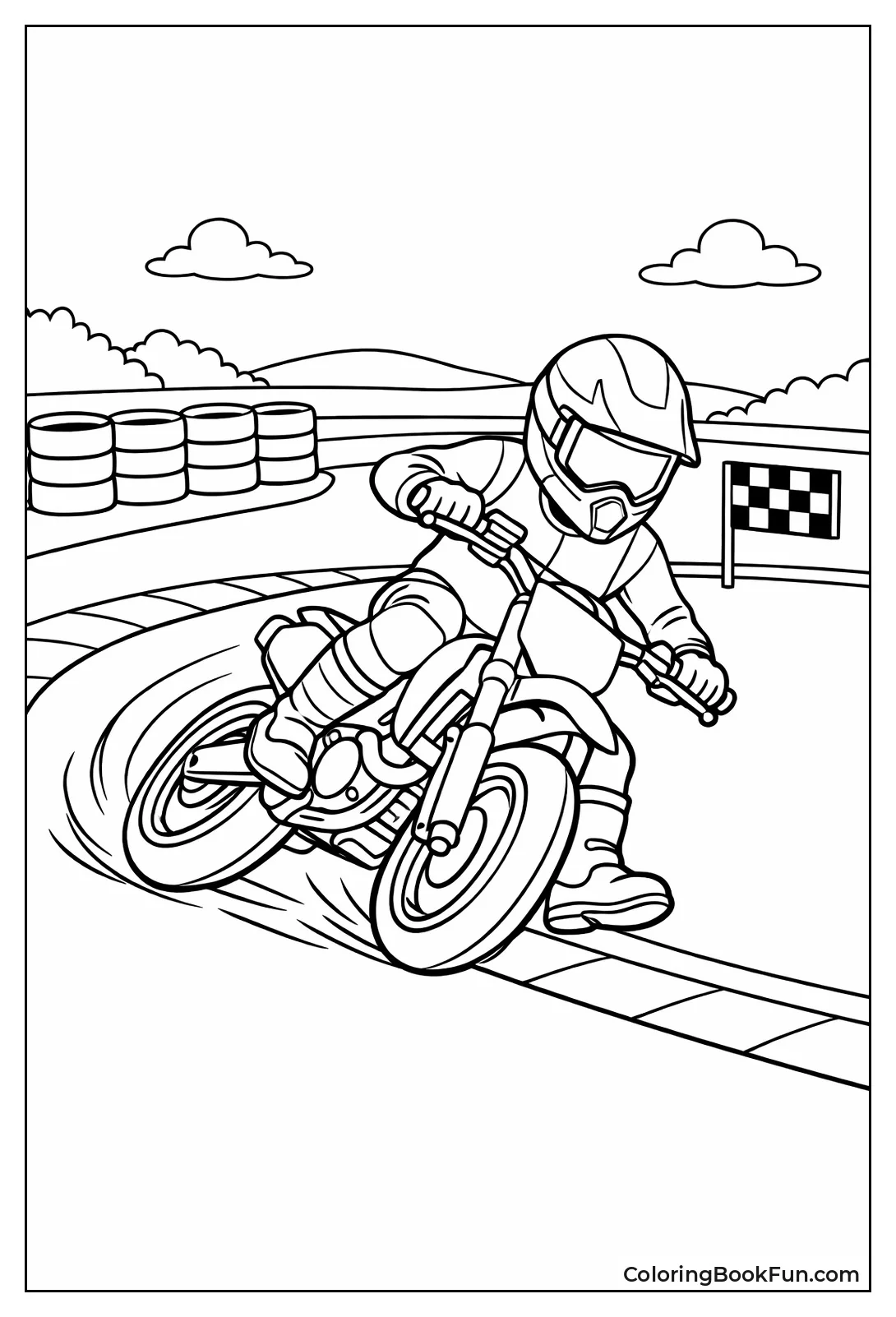 Supermoto Bike Drifting Corner