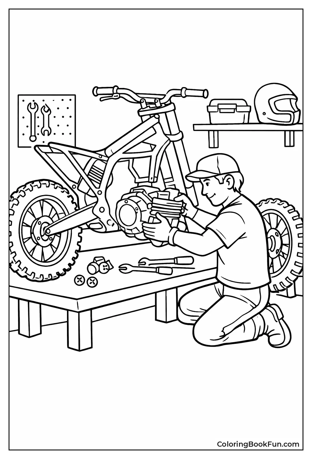Assembling Dirt Bike Parts