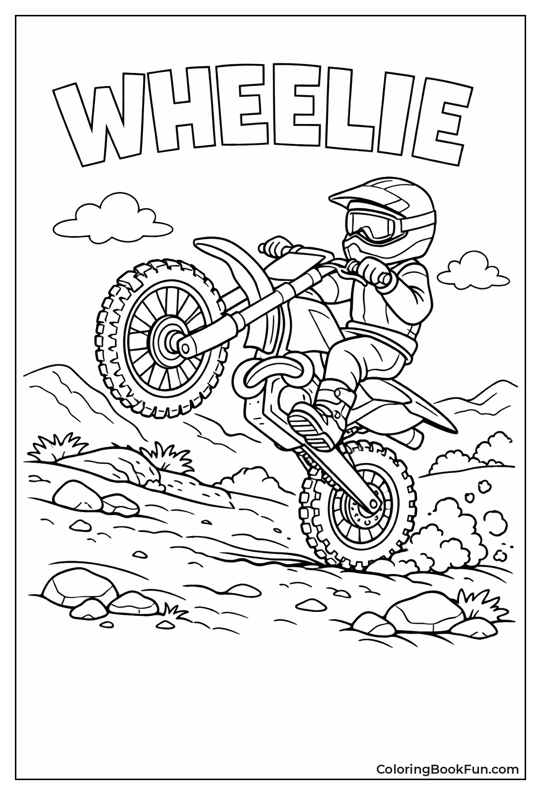 Rider Popping Huge Wheelie