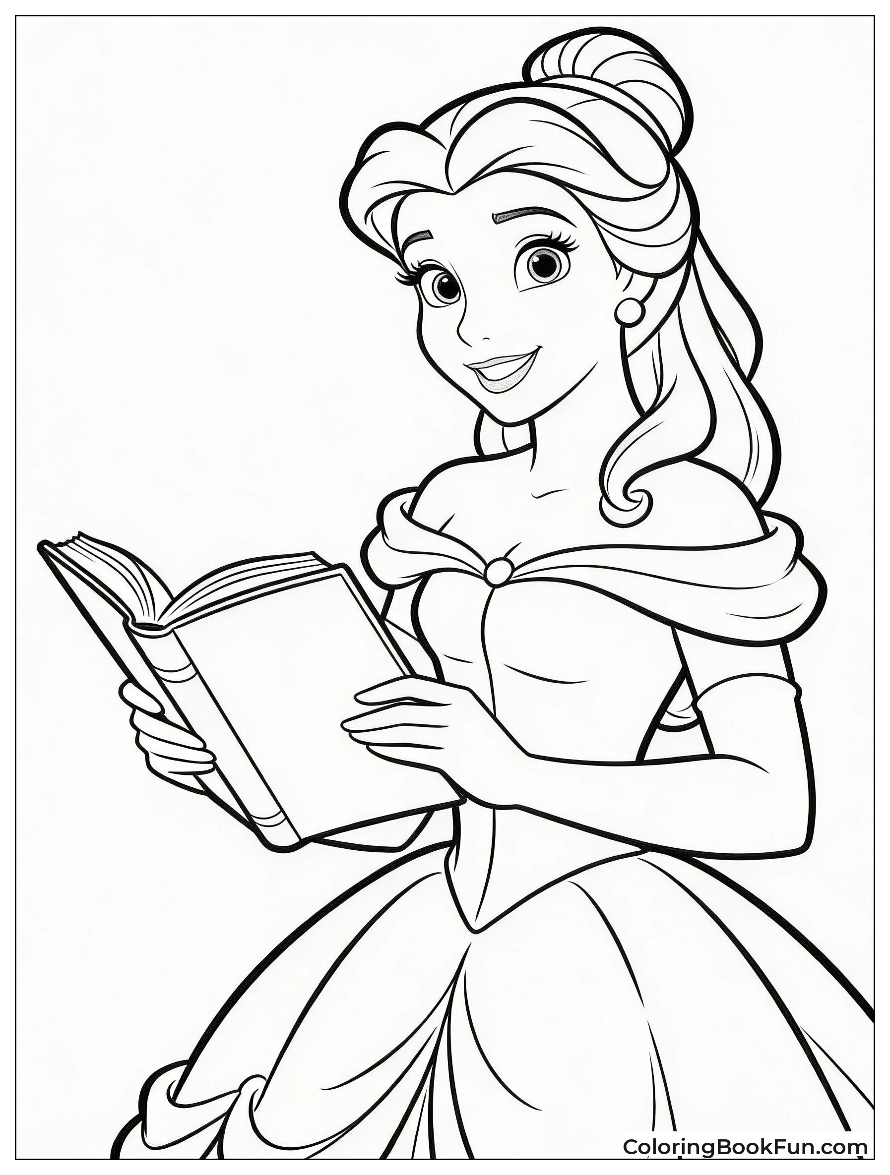 Belle Smiles in Flowing Dress