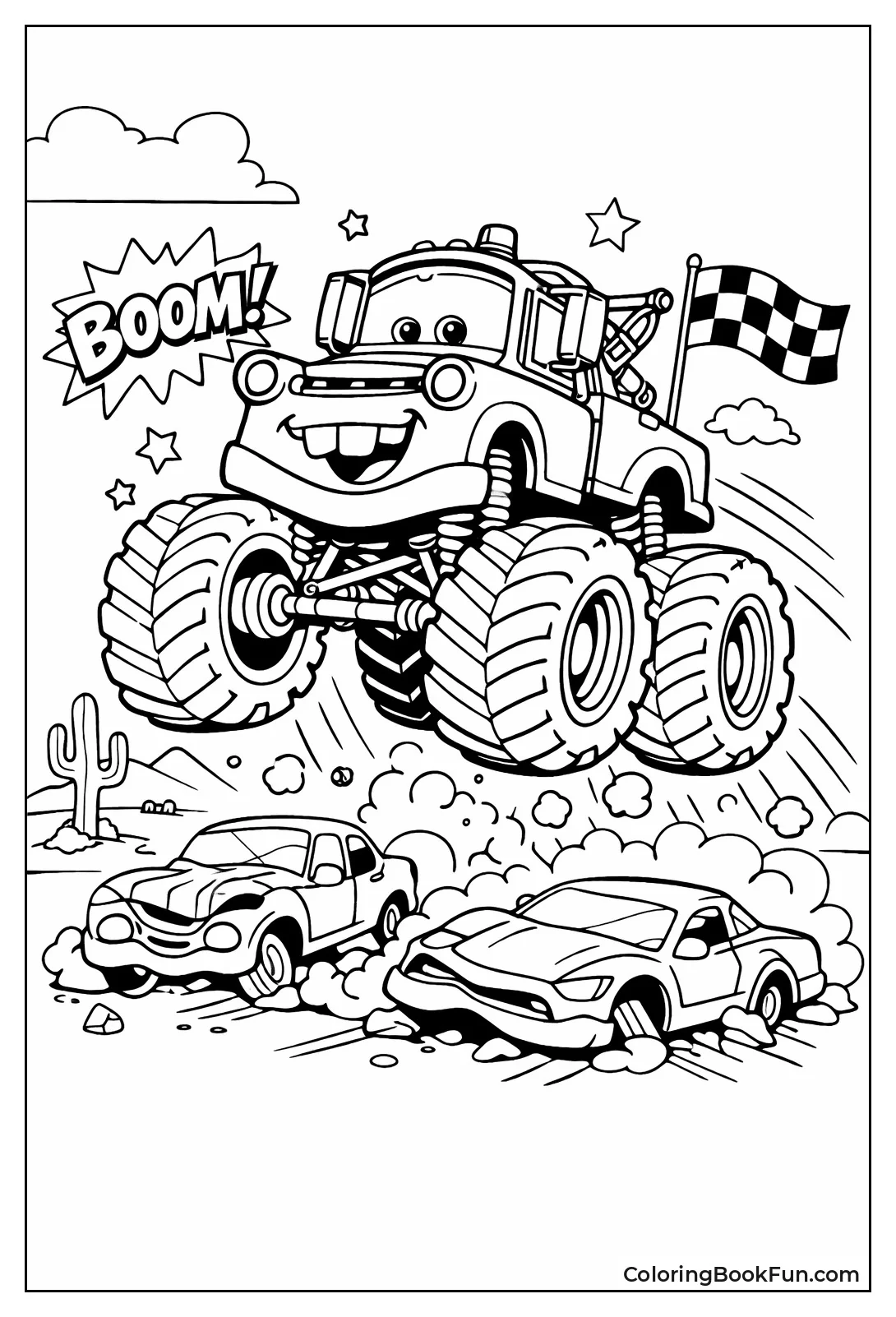 Monster Mater Jumps over Cars