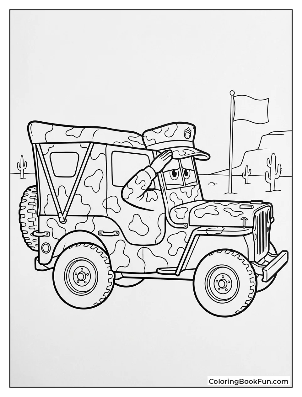 Sarge Salutes in Camouflage