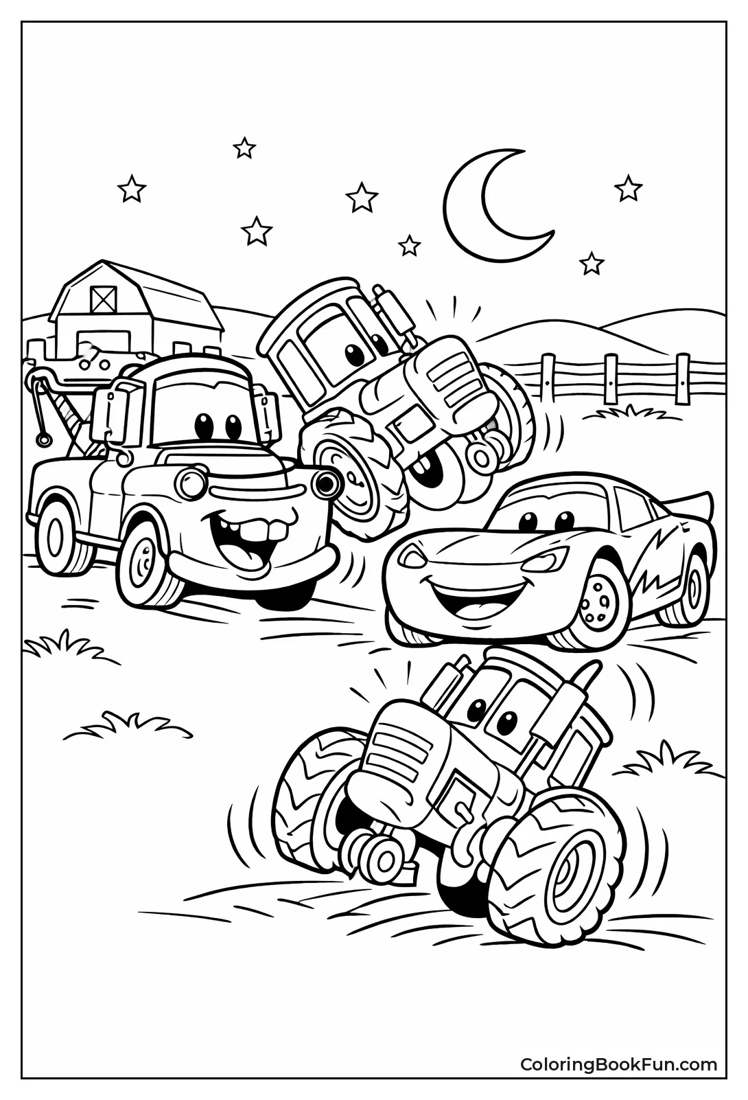 Mater Tips Tractors with Lightning