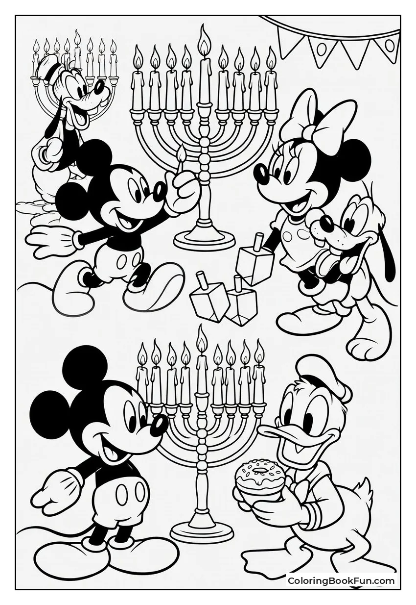 Mickey Mouse Lights Menorah