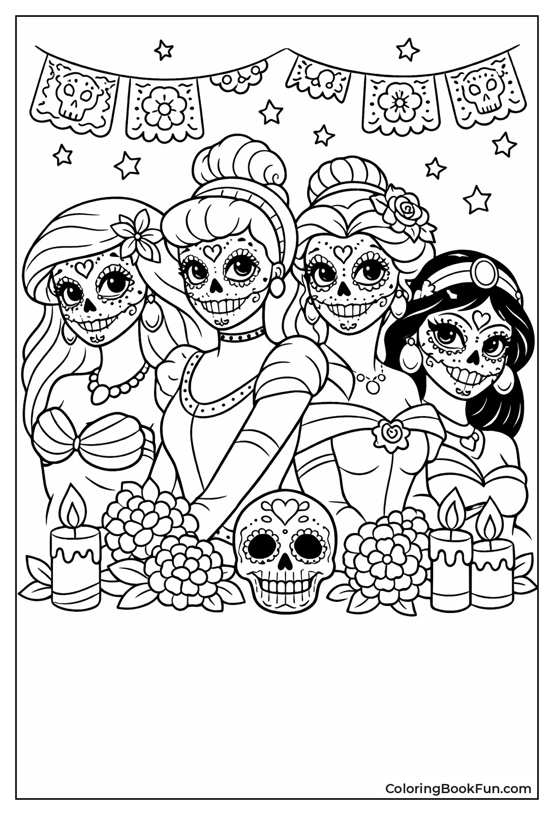 Princess Disney Sugar Skull