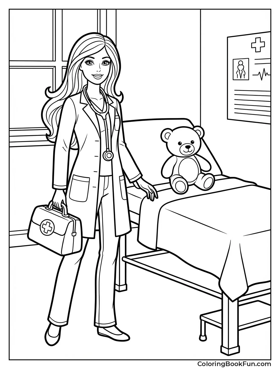 Doctor Barbie Checks Patient