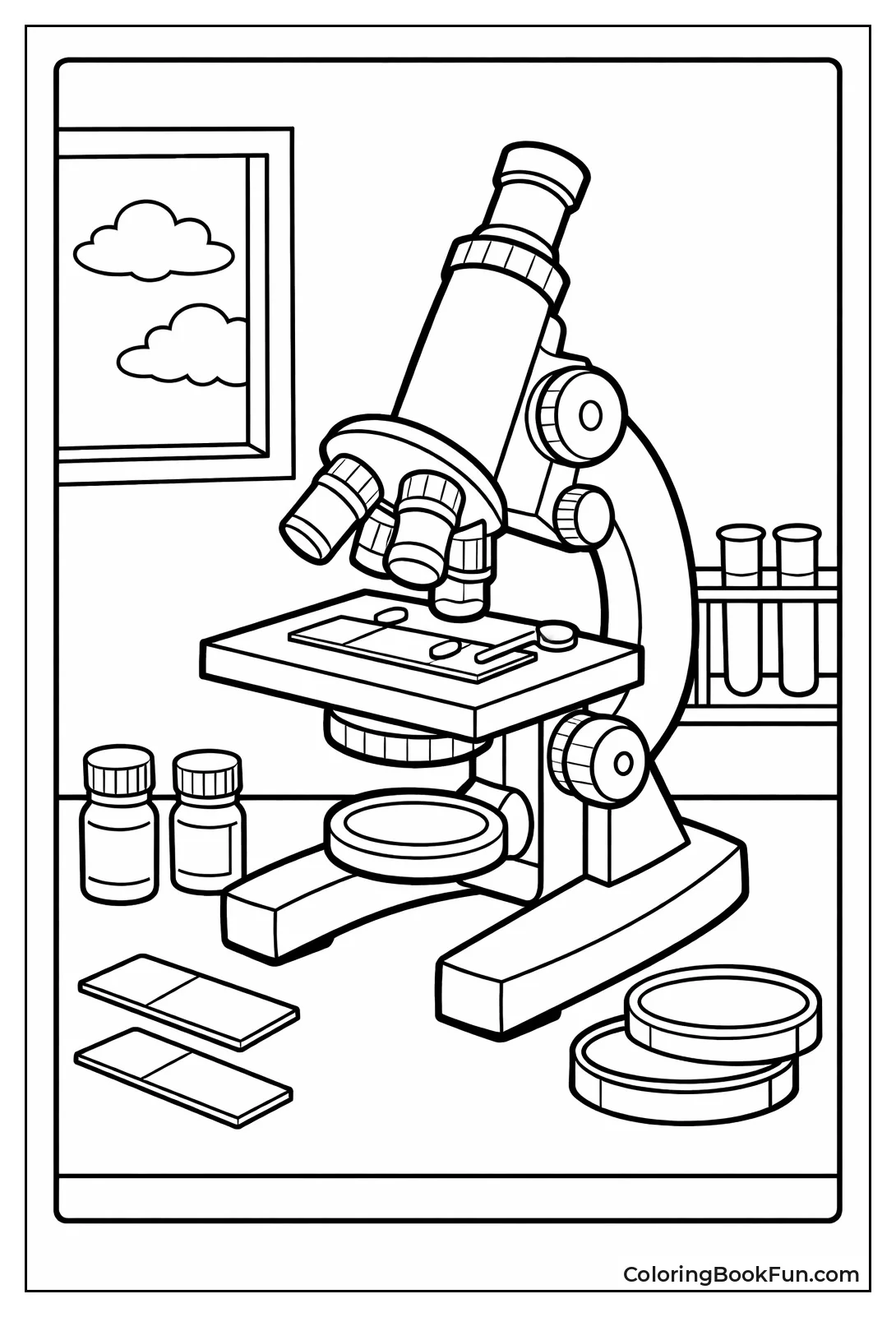 Microscope with Slides