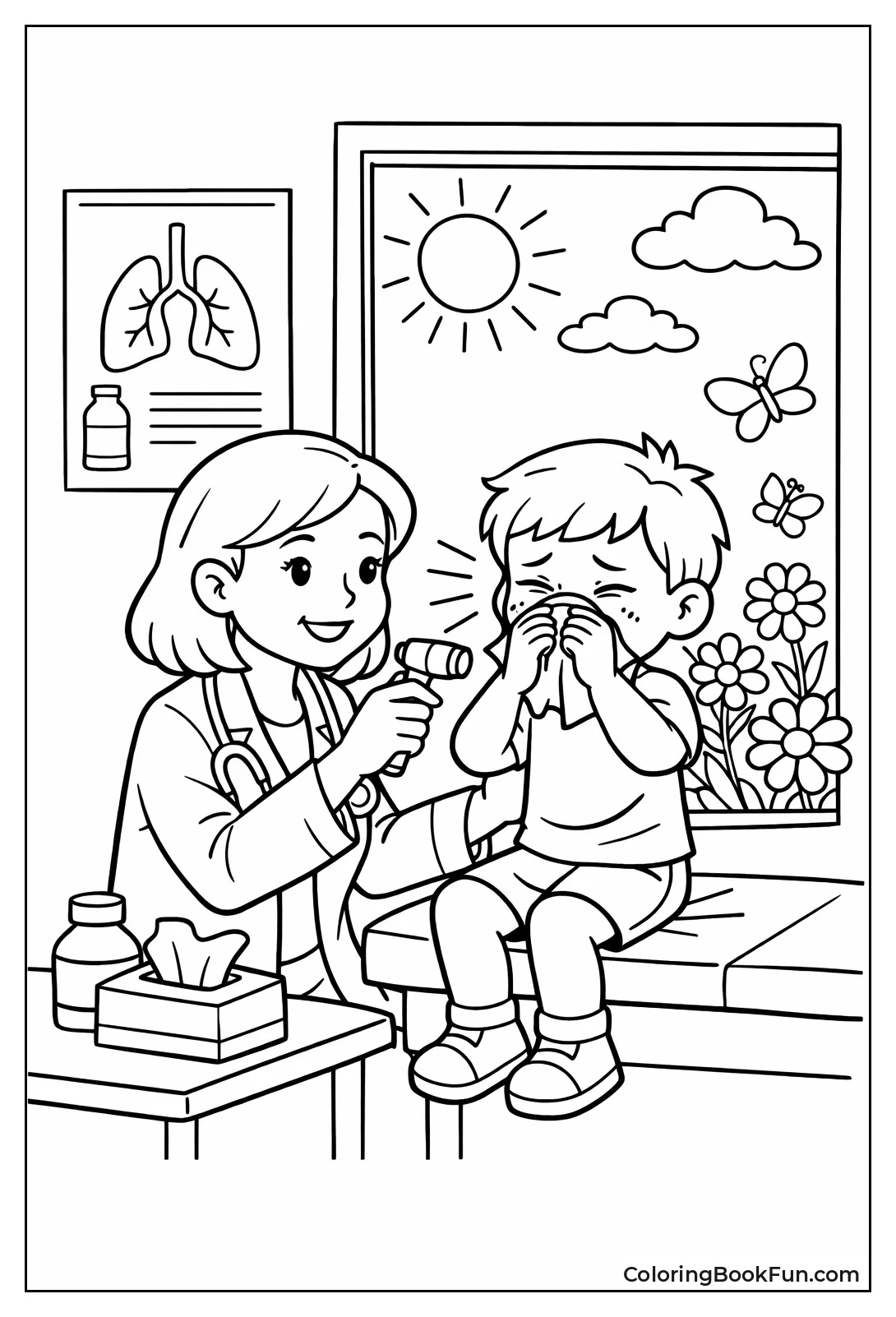 Doctor Treating Spring Allergies