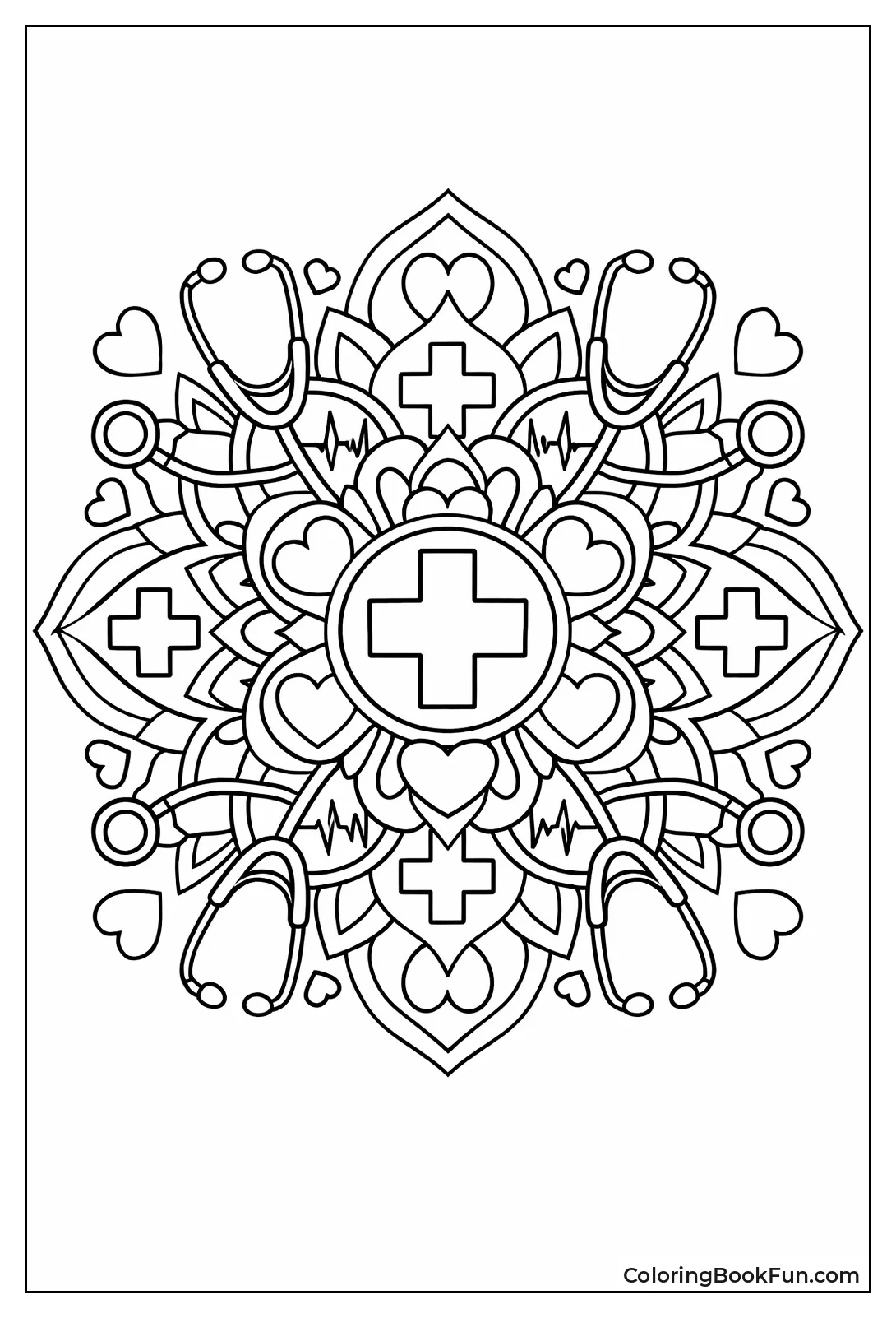 Stethoscope Mandala Design