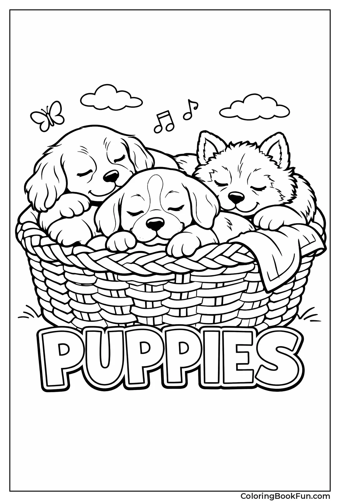 Basket Full of Puppies