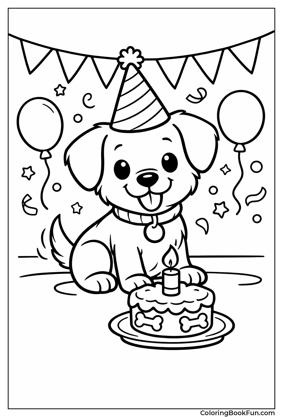 Puppy at Birthday Party