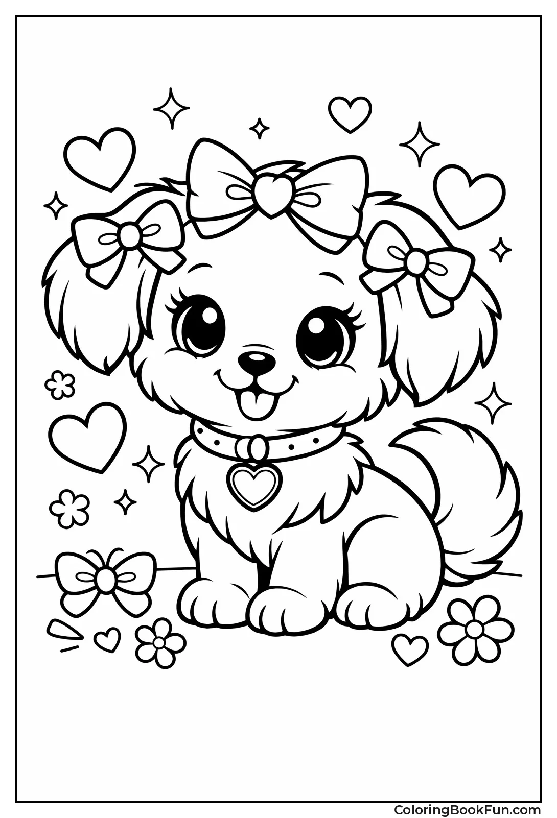 Girly Puppy with Bows