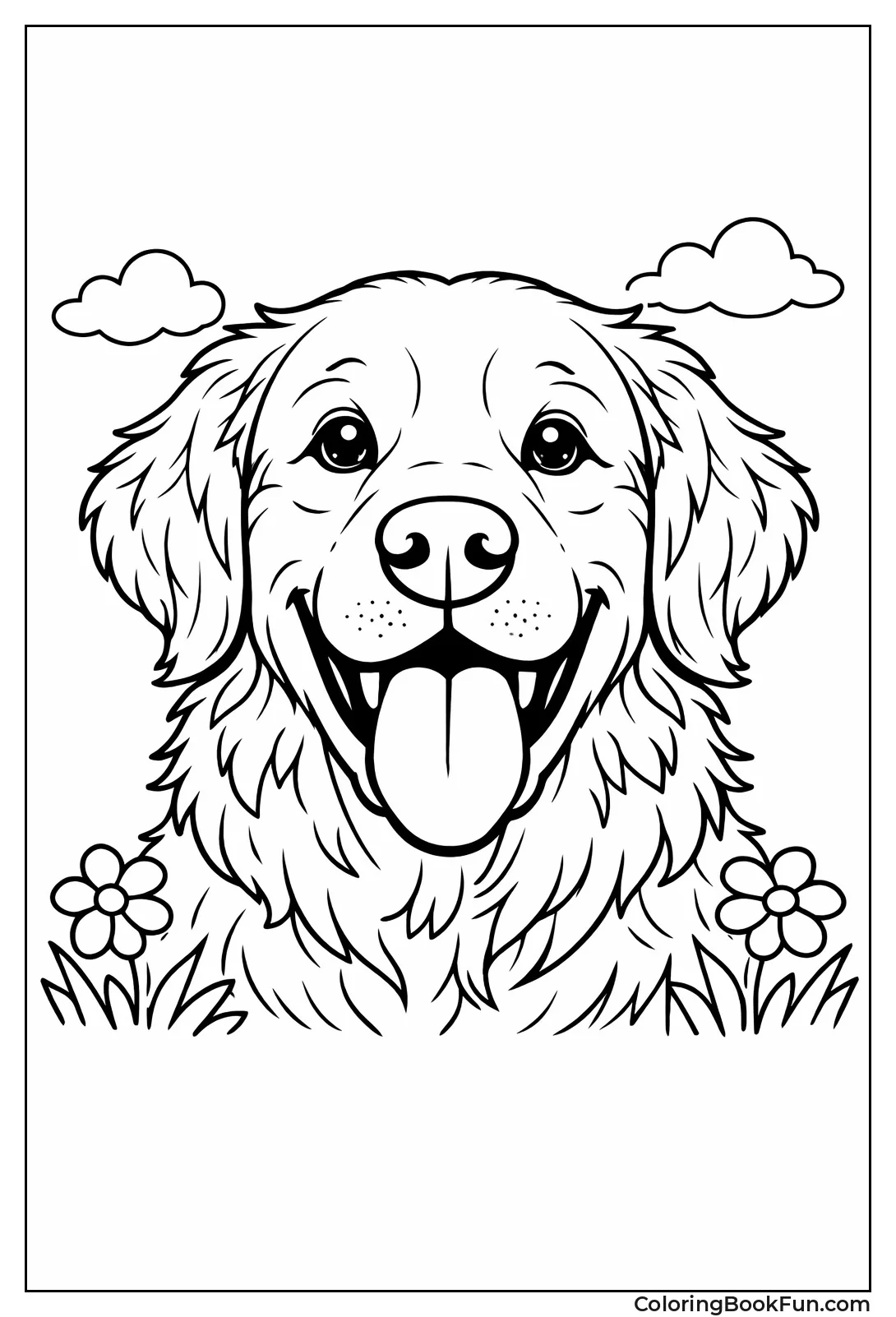 Smiling Golden Retriever Portrait