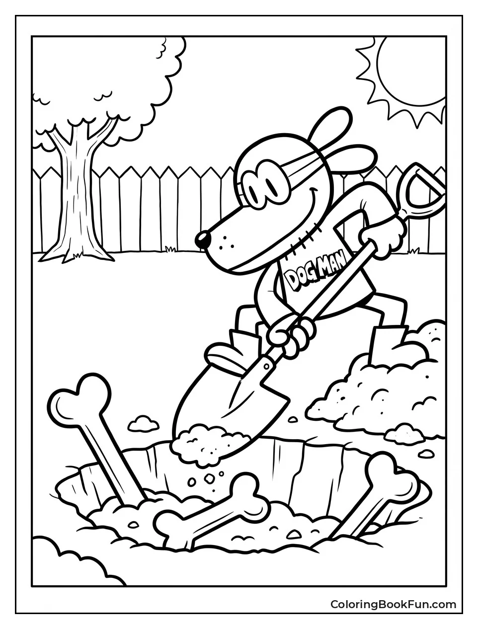 Dog Man Digs Big Bones