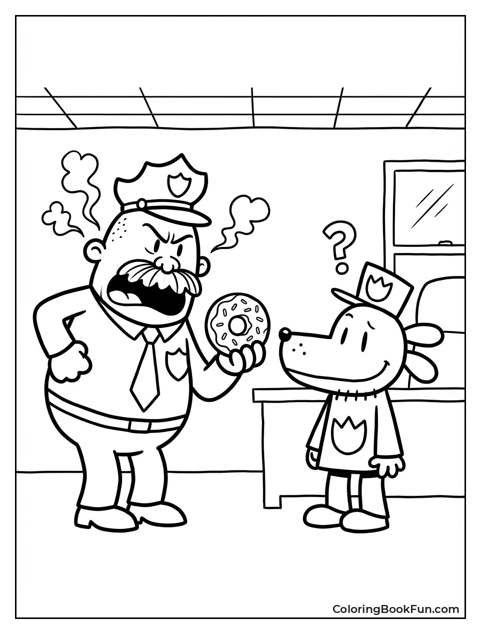 Chief Yells with Donut