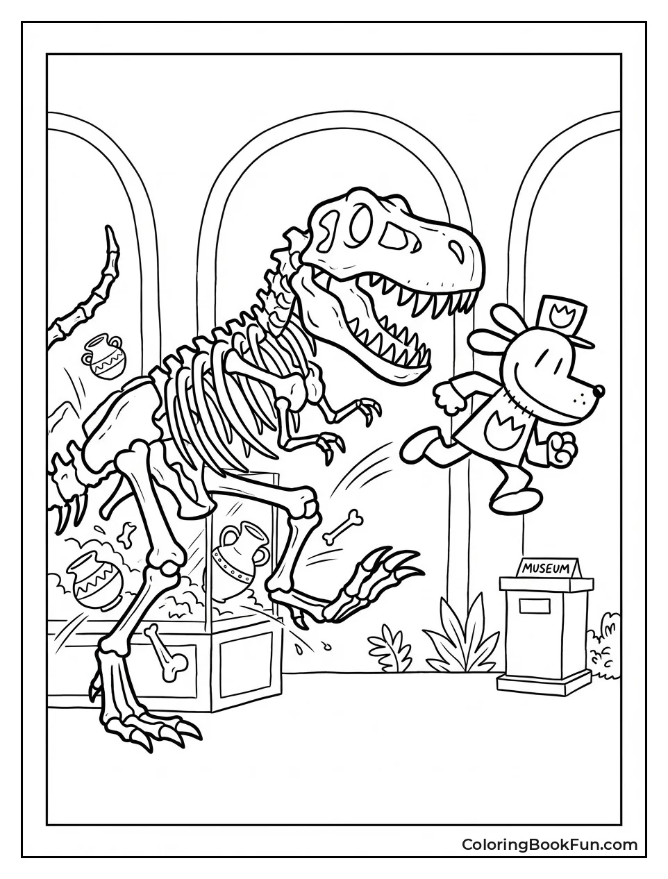 Dog Man Dodges Dinosaur