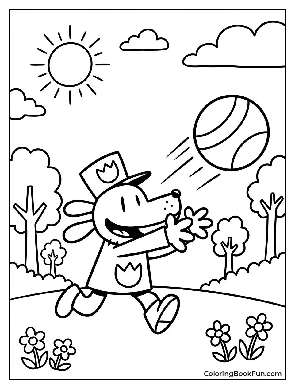 Dog Man Fetches Ball