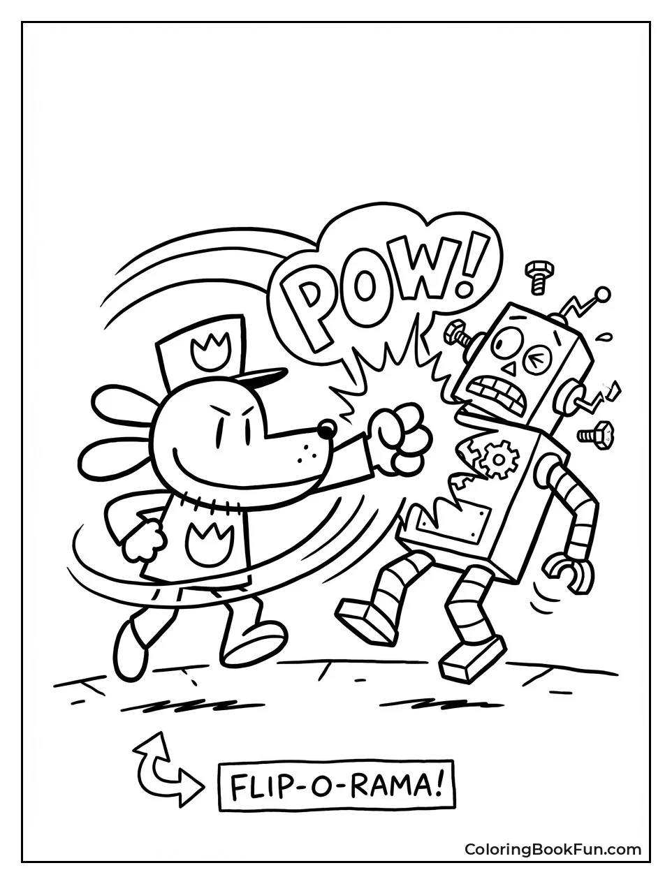 Dog Man Punches Fast Robot