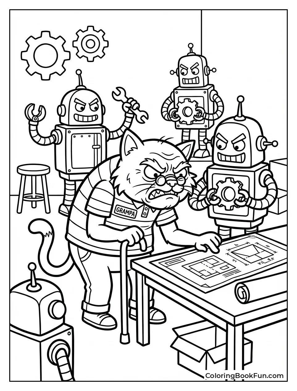 Grampa Plots with Cane