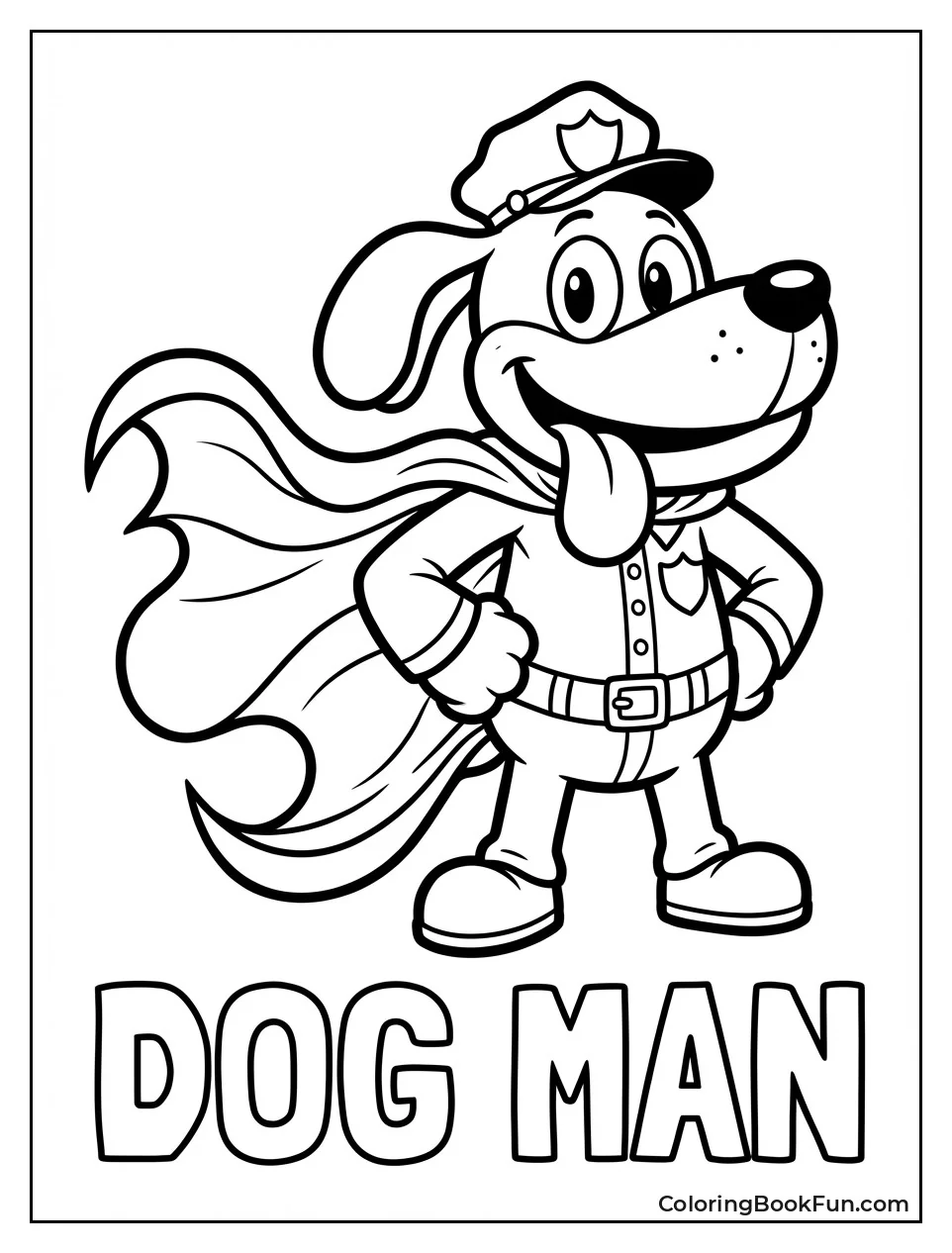 Dog Man Poses Proudly