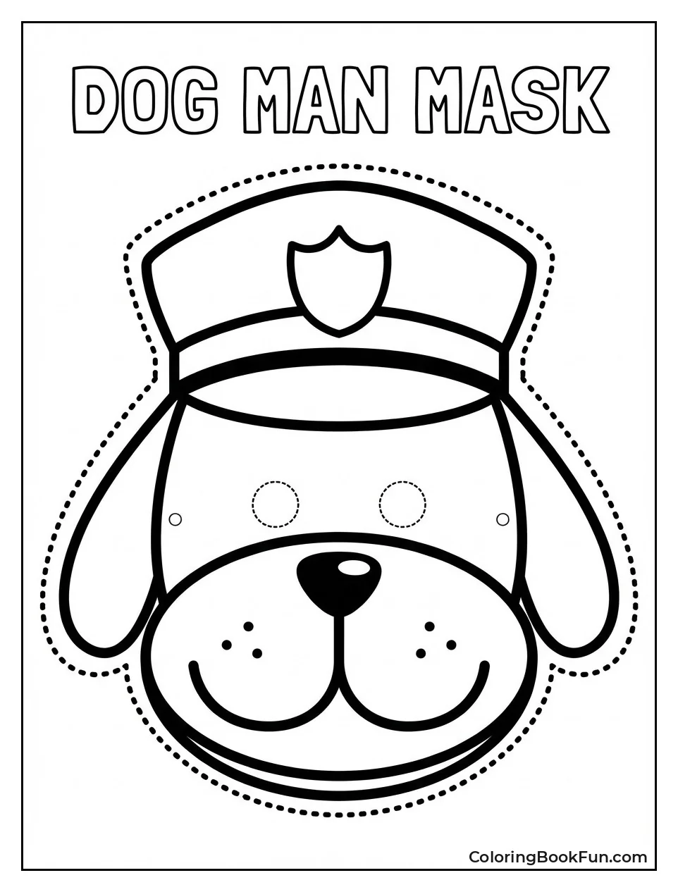 Dog Man Mask to Cut