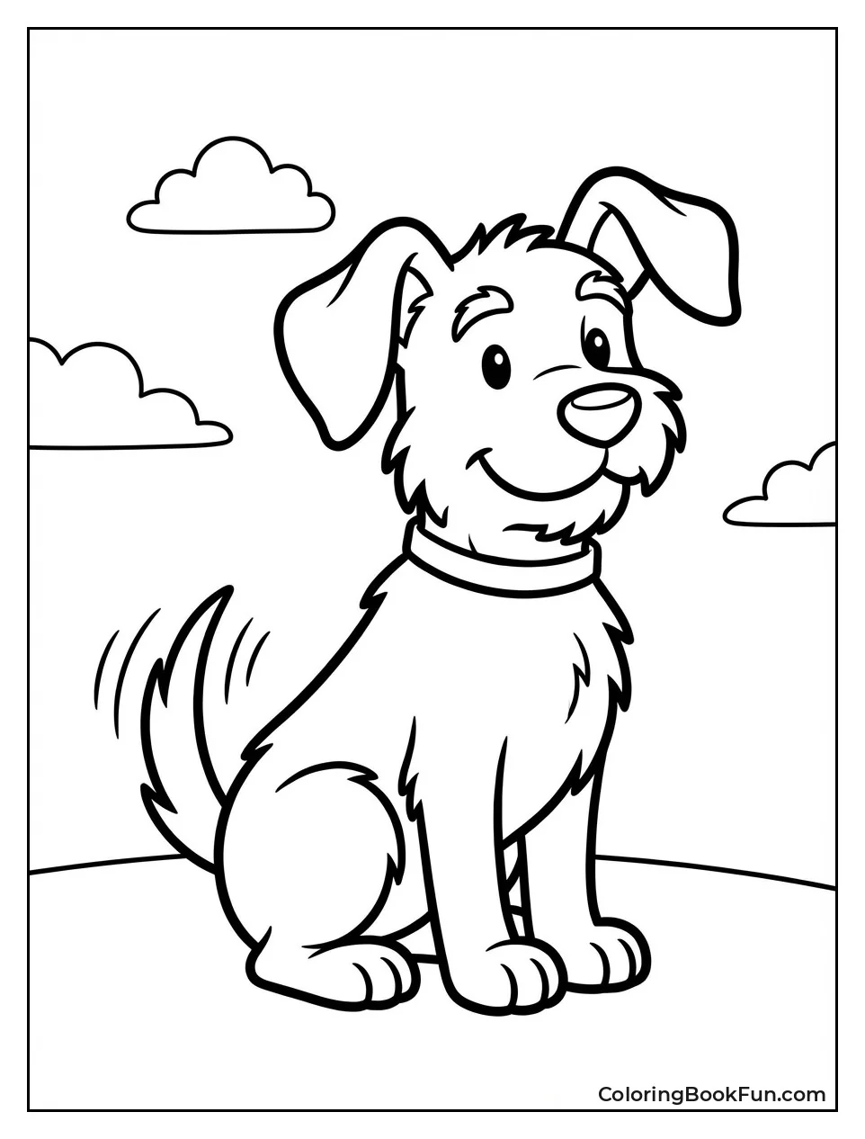 Philly Sits Wagging Tail