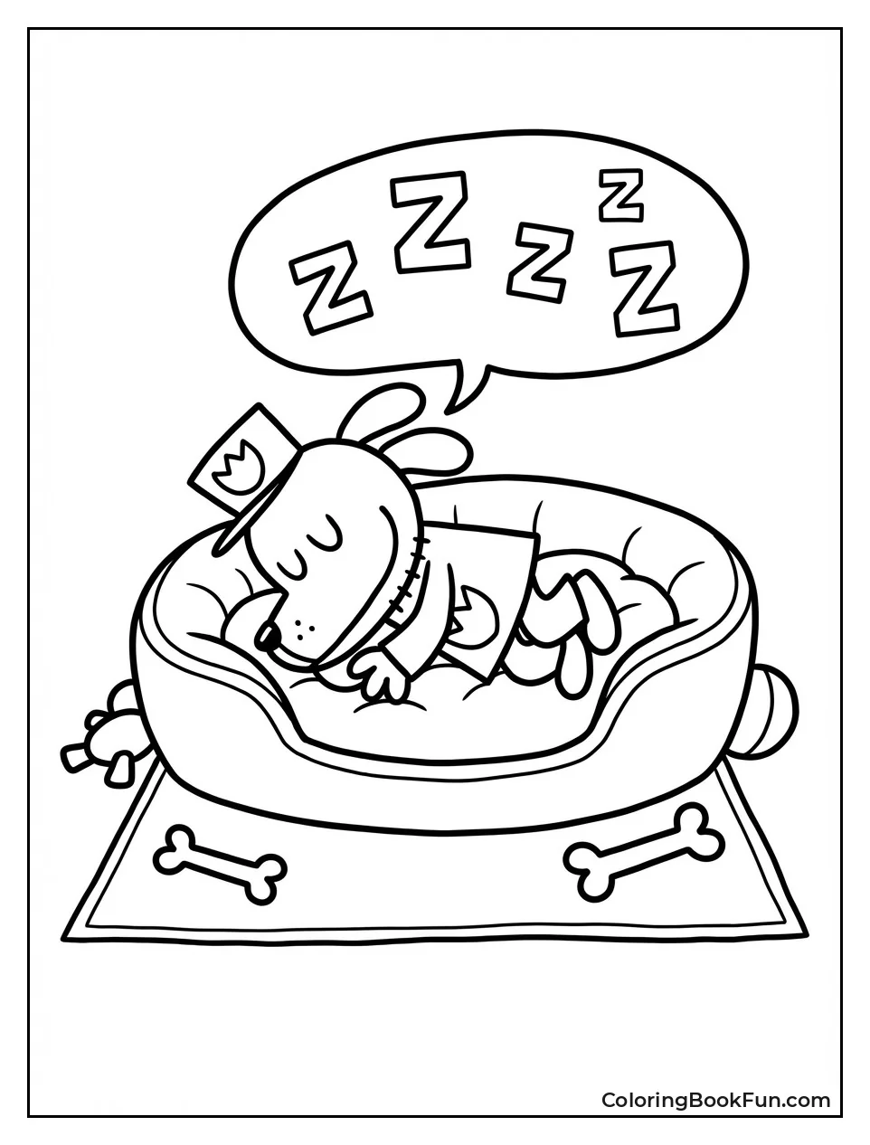 Dog Man Sleeps Curled Up