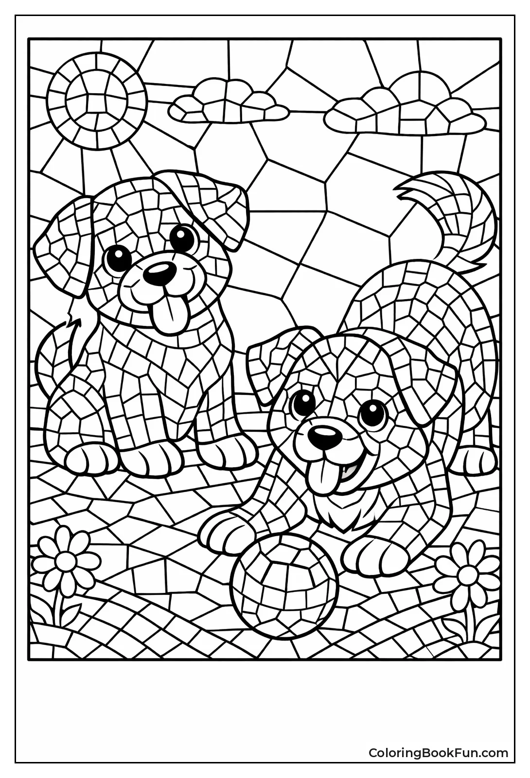 Dog Portrait Fur Mosaic