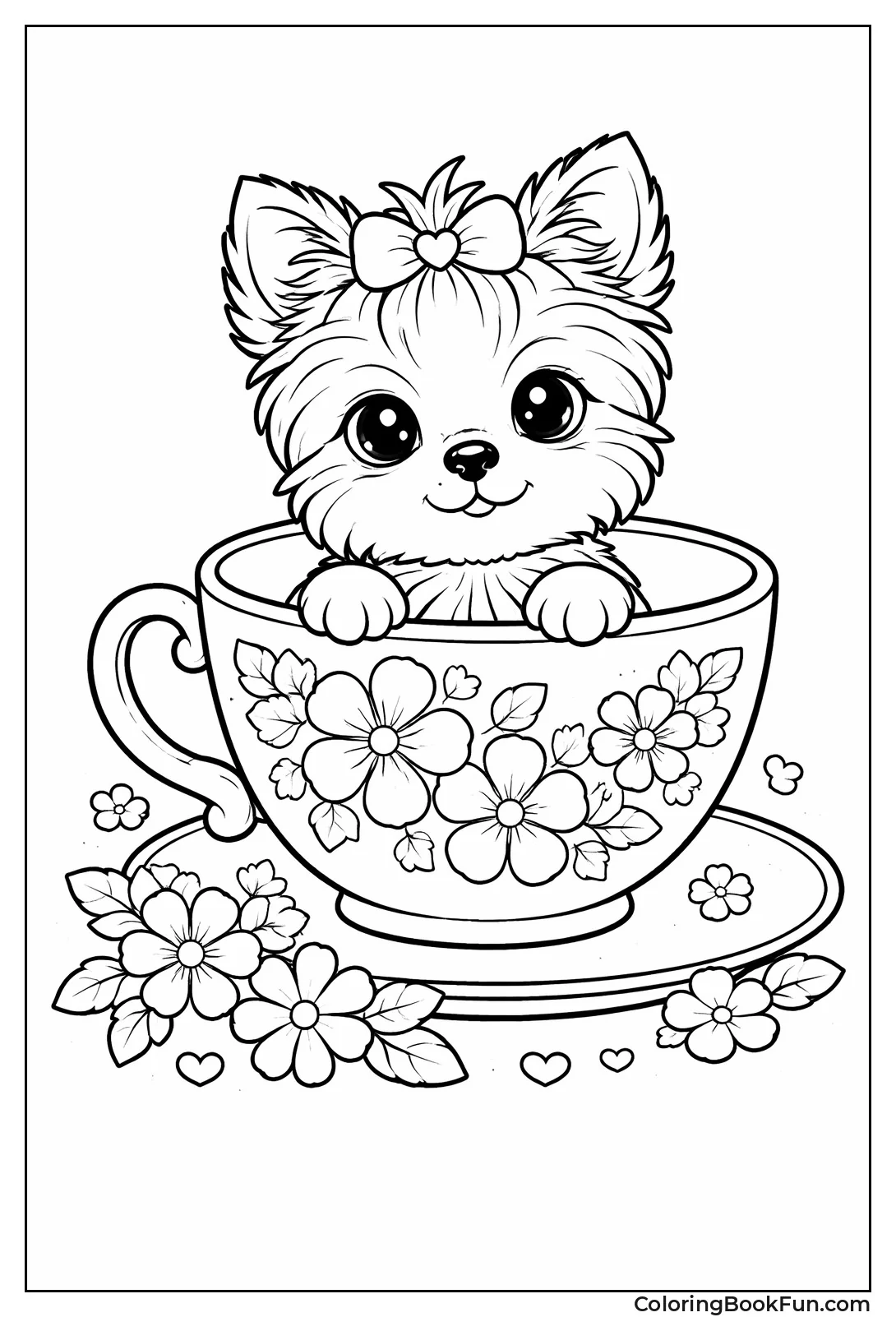 Teacup Yorkie Sits Pretty