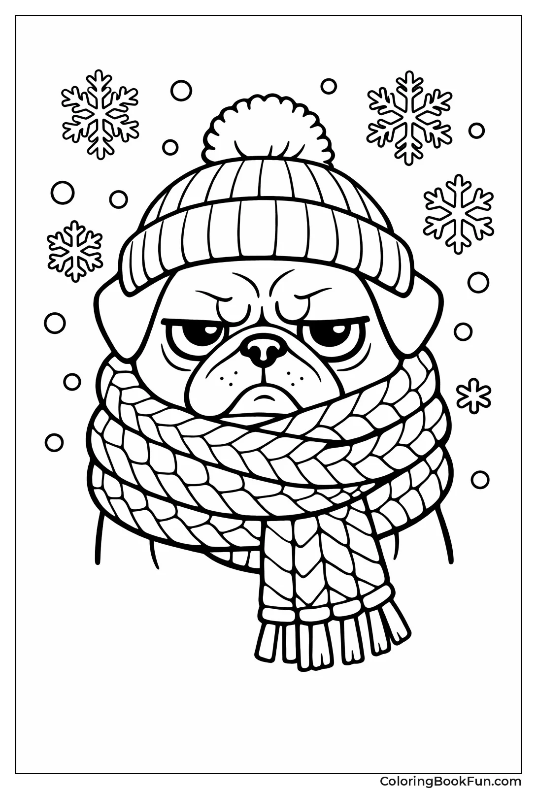 Pug in Winter Sweater