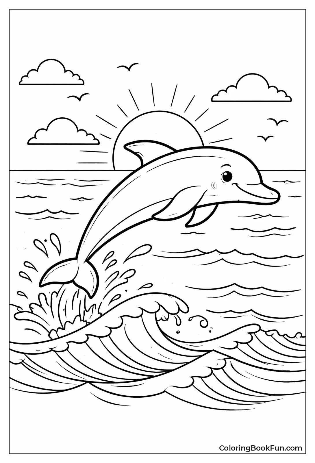 Leaping Dolphin Silhouette