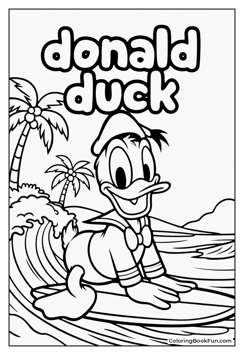 Donald Surfing Big Wave