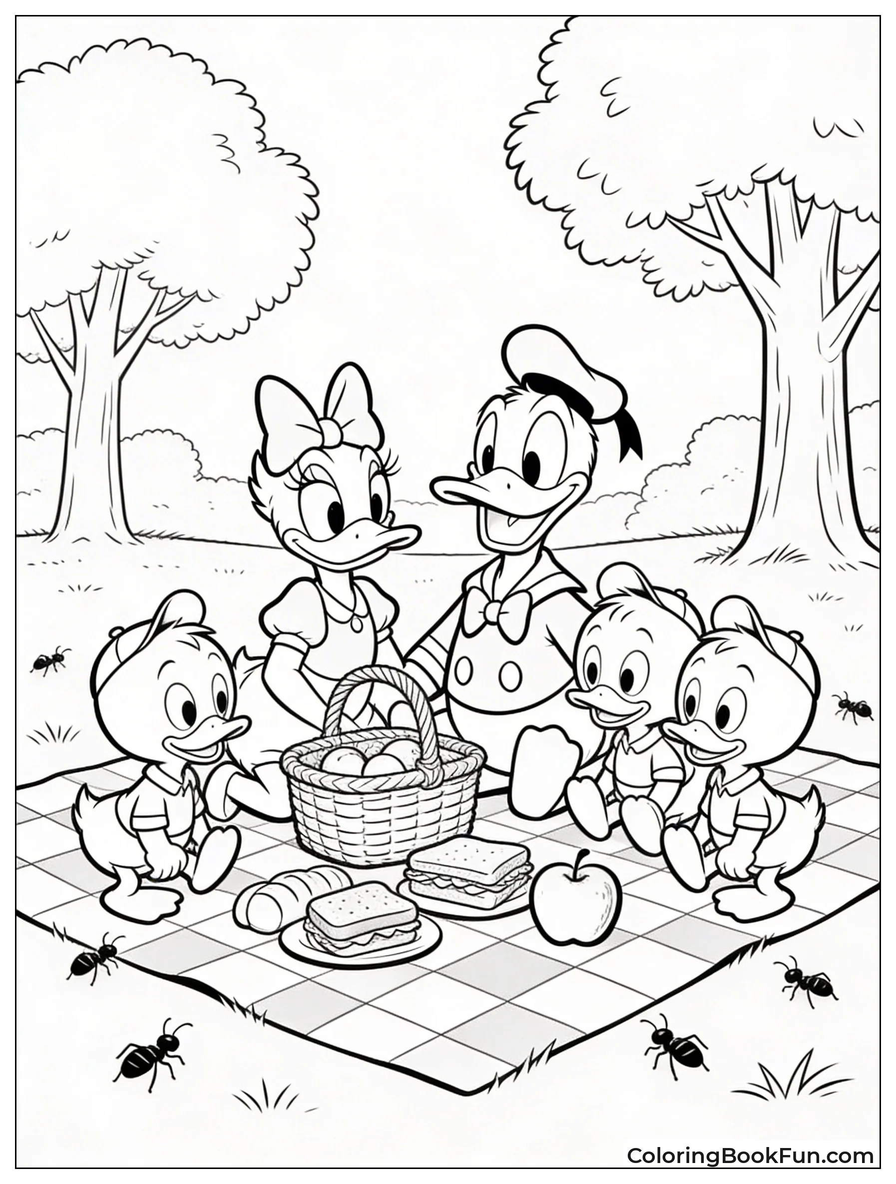 Family Picnicking in Park