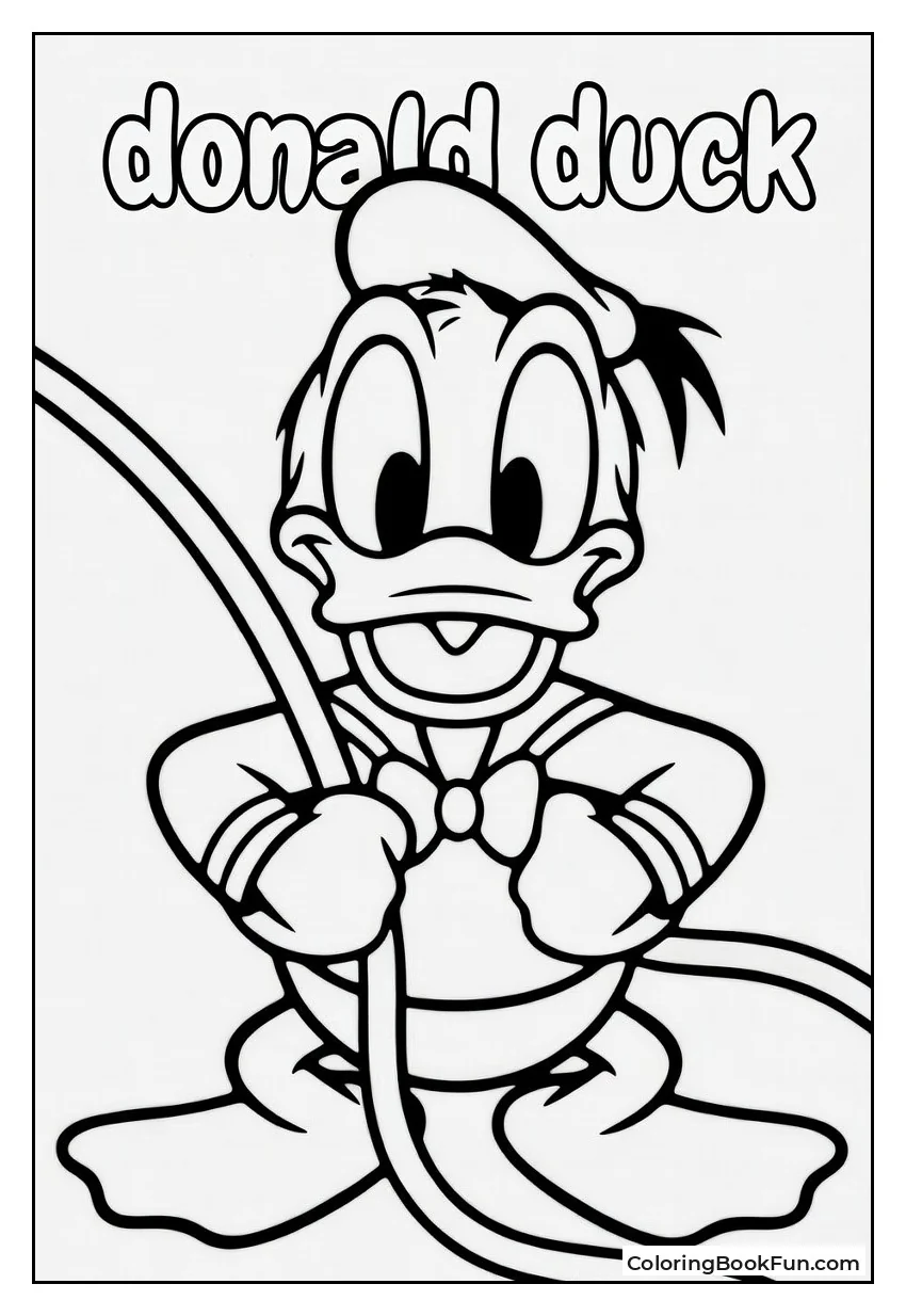 Donald Tangled in Hose