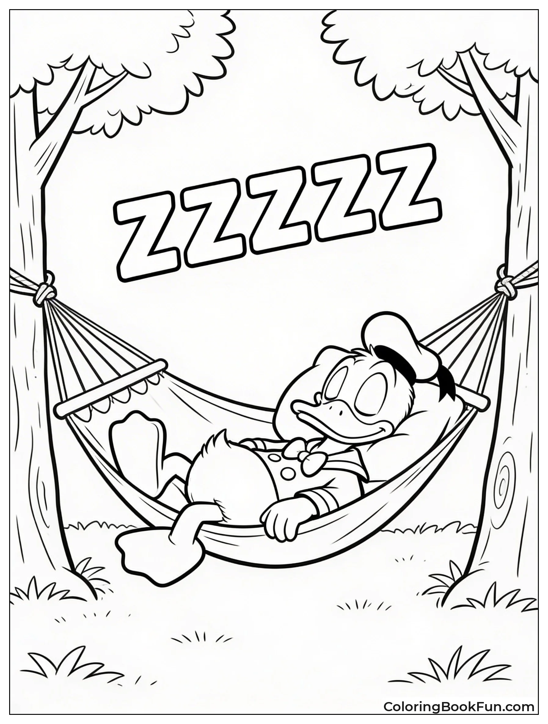 Donald Napping in Hammock